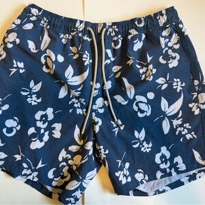 Men’s | Fair Harbor | Navy Floral Swim Trunks | Size XXL